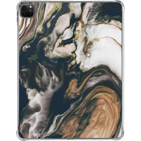 Copper and Black Marble Ink iPad Pro 11in (2024) Clear Case