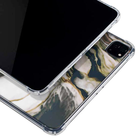 Copper and Black Marble Ink iPad Pro 11in (2024) Clear Case