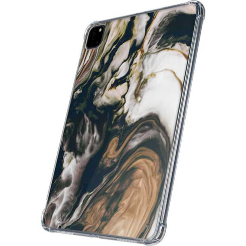Copper and Black Marble Ink iPad Pro 11in (2024) Clear Case