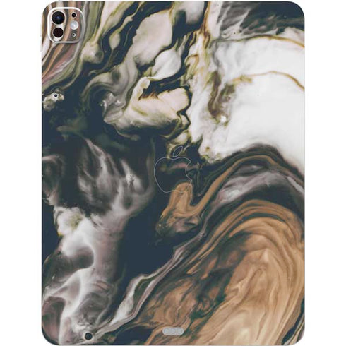 Copper and Black Marble Ink iPad Pro 13in M4 (2024) Skin