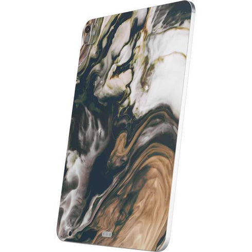 Copper and Black Marble Ink iPad Pro 13in M4 (2024) Skin