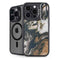 Copper and Black Marble Ink iPhone 13 Pro Kickstand Case