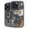 Copper and Black Marble Ink iPhone 13 Pro Max Kickstand Case