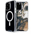 Copper and Black Marble Ink iPhone Cases