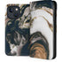 Copper and Black Marble Ink iPhone 14 Folio Case