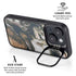 Copper and Black Marble Ink iPhone 14 Kickstand Case