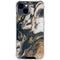 Copper and Black Marble Ink iPhone 15 Clear Case