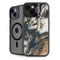 Copper and Black Marble Ink iPhone 15 Plus Kickstand Case