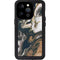 Copper and Black Marble Ink iPhone 15 Pro Waterproof Case