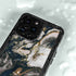 Copper and Black Marble Ink iPhone 15 Pro Waterproof Case