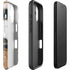Copper and Black Marble Ink iPhone 16 Plus Impact Case