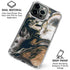 Copper and Black Marble Ink iPhone 16 Pro Clear Case