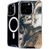Copper and Black Marble Ink iPhone 16 Pro MagSafe Case