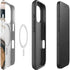 Copper and Black Marble Ink iPhone 16 Pro Magsafe Impact Case