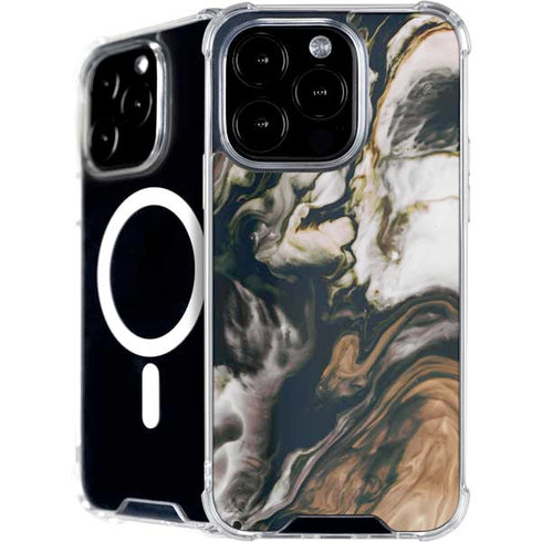 Copper and Black Marble Ink iPhone 16 Pro Max MagSafe Case