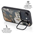 Copper and Black Marble Ink iPhone 16e Kickstand Case