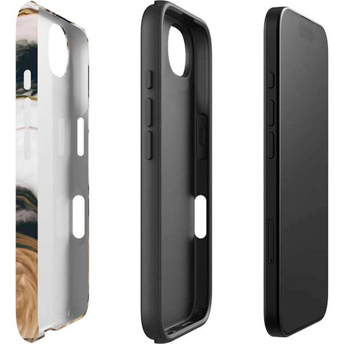 Copper and Black Marble Ink iPhone 16e Impact Case