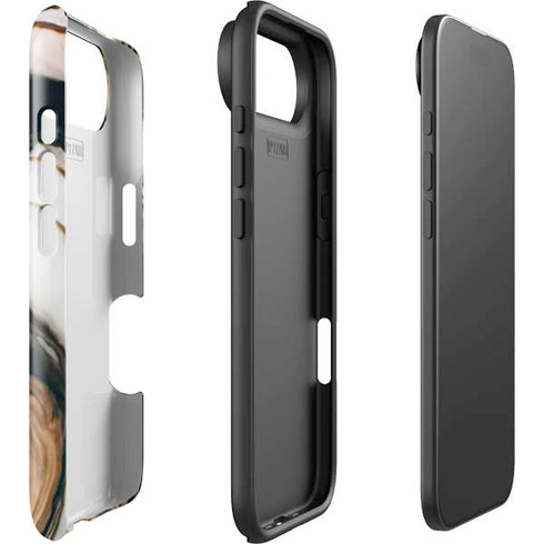 Copper and Black Marble Ink iPhone 17 Air Impact Case