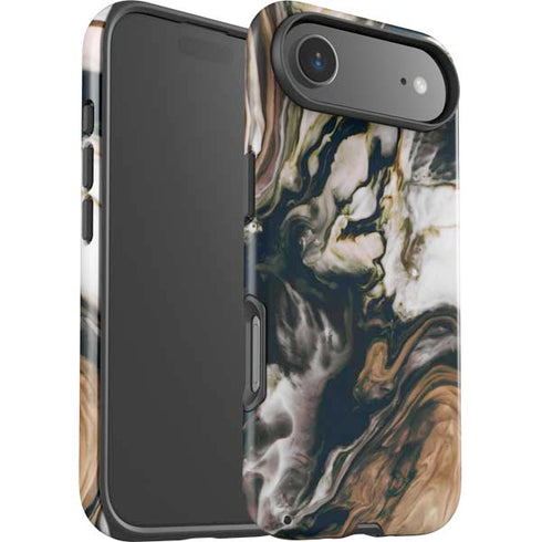 Copper and Black Marble Ink iPhone 17 Air Impact Case