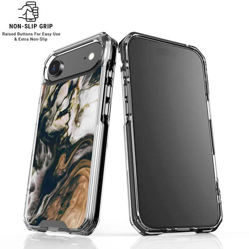 Copper and Black Marble Ink iPhone 17 Air MagSafe Case