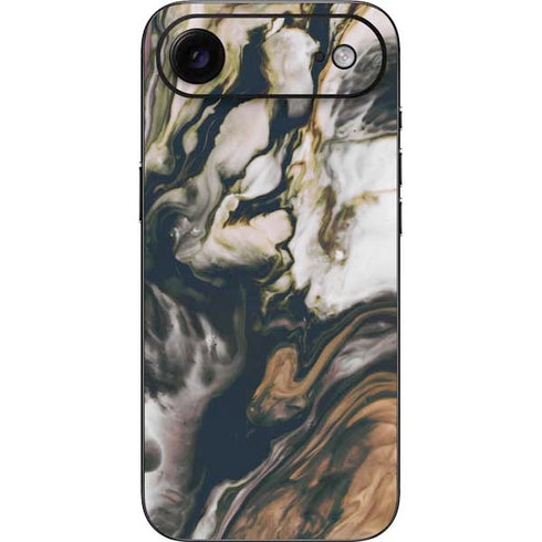 Copper and Black Marble Ink iPhone 17 Air Skin