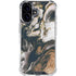Copper and Black Marble Ink iPhone 17 Clear Case