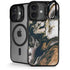 Copper and Black Marble Ink iPhone 17 Kickstand Case