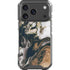 Copper and Black Marble Ink iPhone 17 Pro Clear Case