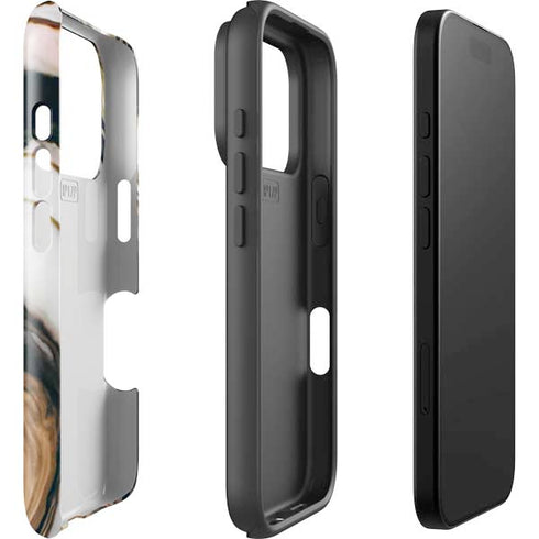 Copper and Black Marble Ink iPhone 17 Pro Impact Case