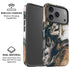 Copper and Black Marble Ink iPhone 17 Pro Max Magsafe Impact Case