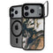 Copper and Black Marble Ink iPhone 18 Pro Kickstand Case