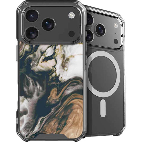 Copper and Black Marble Ink iPhone 18 Pro Max MagSafe Case
