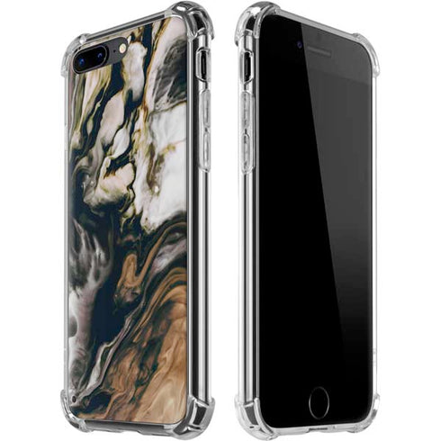 Copper and Black Marble Ink iPhone Cases