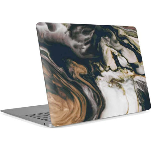 Copper and Black Marble Ink Apple MacBook Air Skin