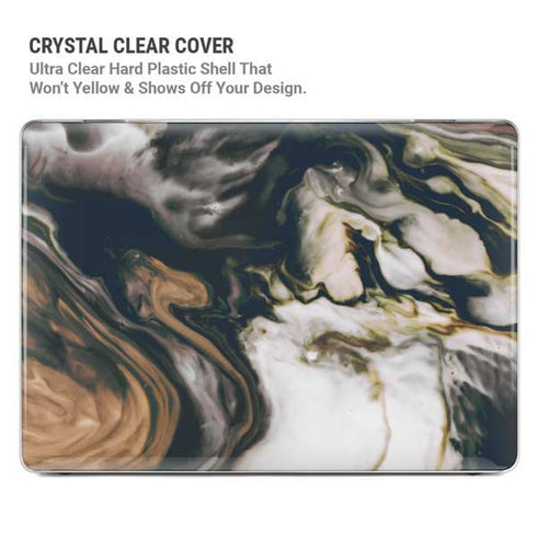 Copper and Black Marble Ink MacBook Pro 14in (2021-24) Case plus Skin