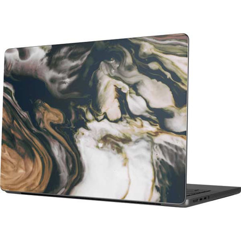 Copper and Black Marble Ink Apple MacBook Pro 14-inch Skin
