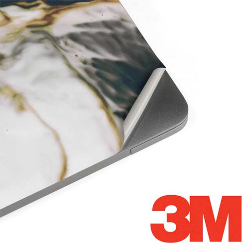 Copper and Black Marble Ink MacBook Skins