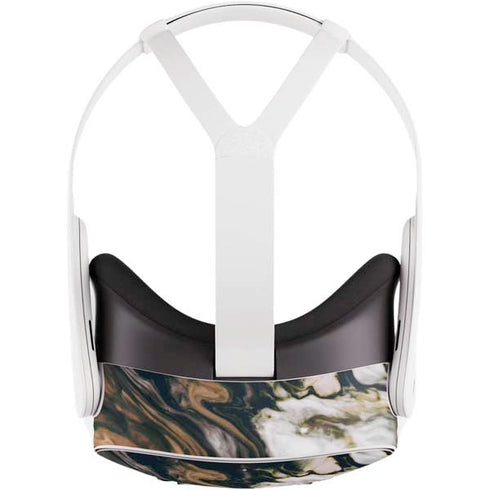 Copper and Black Marble Ink Meta Quest 3S Skin