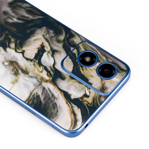 Copper and Black Marble Ink Moto G Play 4G (2024) Skin