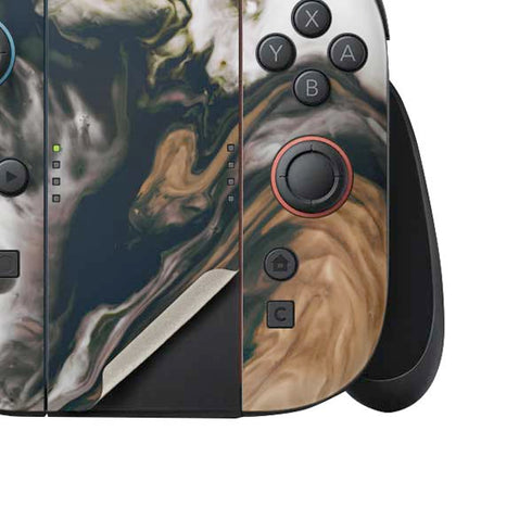 Copper and Black Marble Ink Nintendo Switch 2 (2025) Joy-Con Controller Skin