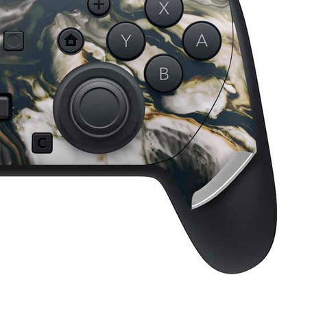 Copper and Black Marble Ink Nintendo Switch 2 (2025) Pro Controller Skin