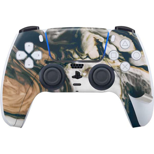 Copper and Black Marble Ink PS5 Pro Bundle Skin