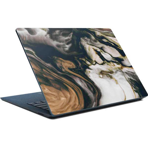 Copper and Black Marble Ink Surface Laptop Skin