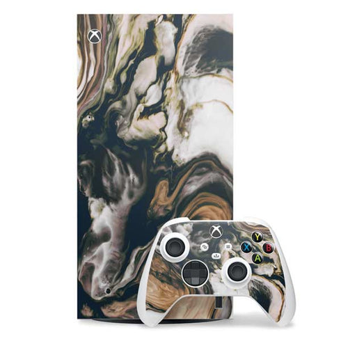 Copper and Black Marble Ink Xbox Series X Skins