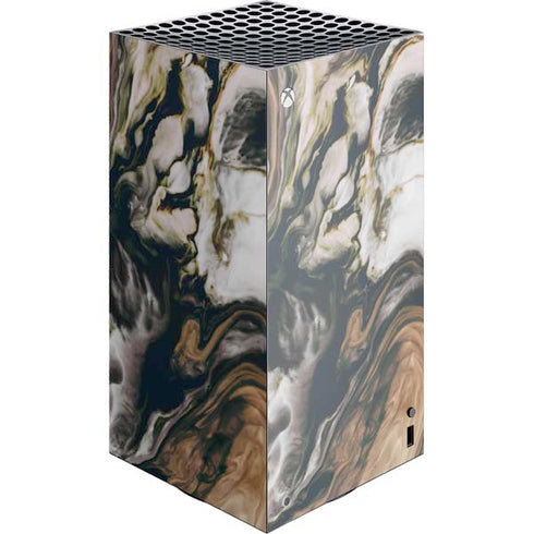 Copper and Black Marble Ink XBox Series X Digital Edition Console Skin