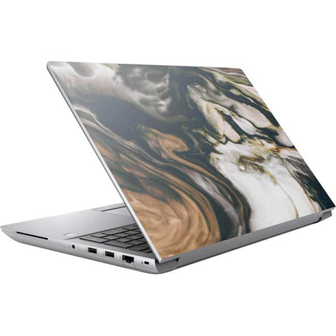 Copper and Black Marble Ink HP ZBook Fury 16 G10 Skin