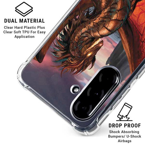 Coppervein Dragon by Ruth Thompson Galaxy A36 5G Clear Case