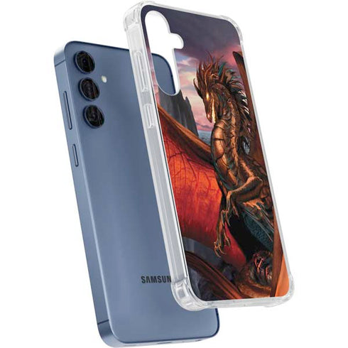Coppervein Dragon by Ruth Thompson Galaxy A55 5G Clear Case