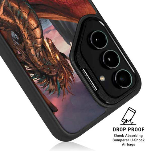 Coppervein Dragon by Ruth Thompson Galaxy S25 Kickstand Case