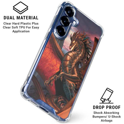 Coppervein Dragon by Ruth Thompson Galaxy S25 Clear Case